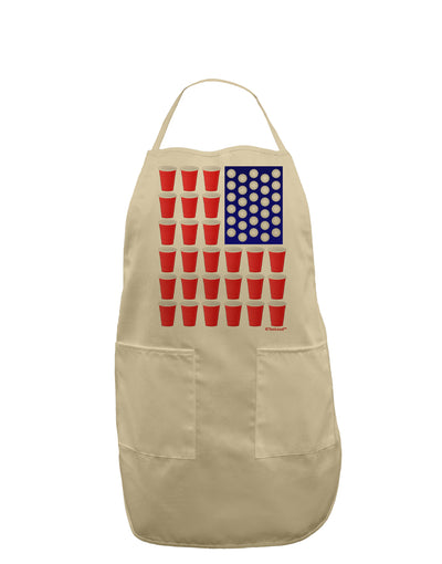 Beer Pong Flag Adult Apron-Bib Apron-TooLoud-Stone-One-Size-Davson Sales