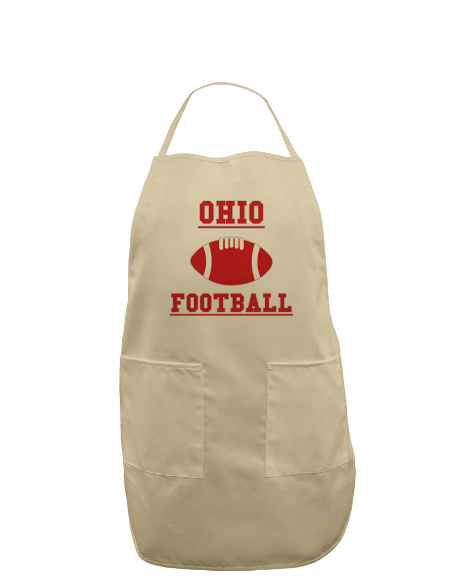 Ohio Football Adult Apron by TooLoud-Bib Apron-TooLoud-White-One-Size-Davson Sales