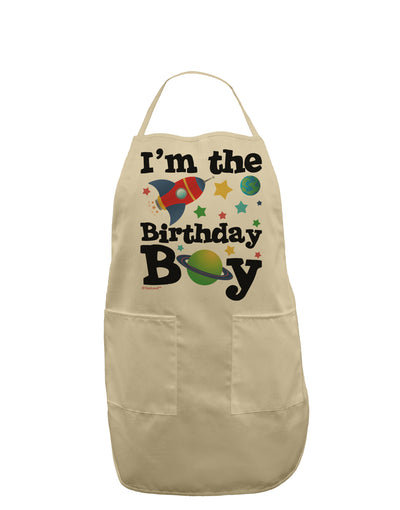 I'm the Birthday Boy - Outer Space Design Adult Apron by TooLoud-Bib Apron-TooLoud-Stone-One-Size-Davson Sales