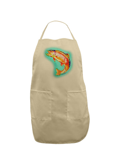 Rainbow Trout WaterColor Adult Apron-Bib Apron-TooLoud-Stone-One-Size-Davson Sales