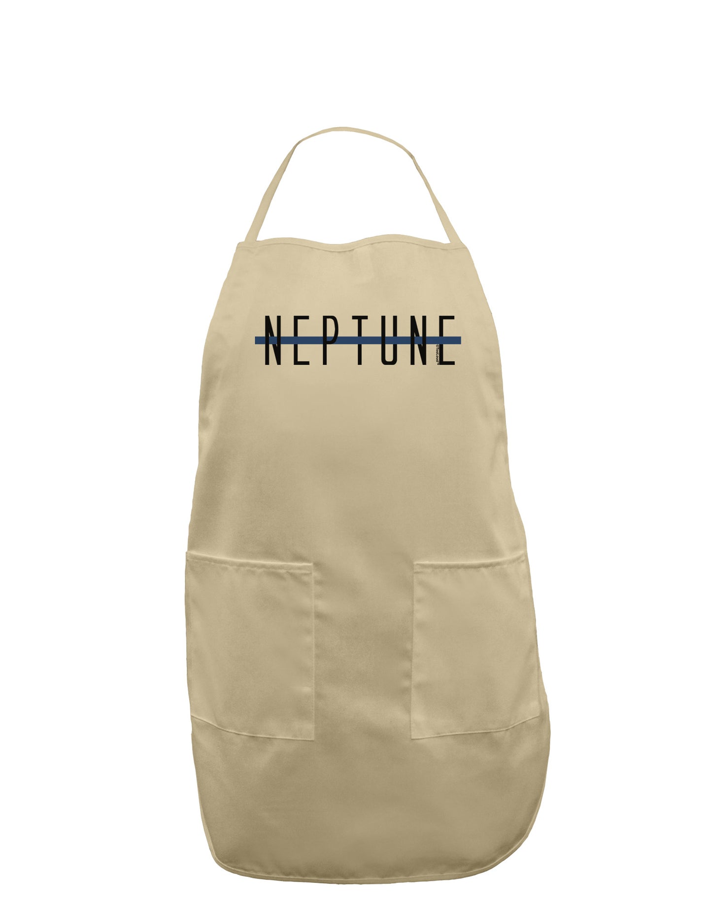 Planet Neptune Text Only Adult Apron-Bib Apron-TooLoud-Stone-One-Size-Davson Sales