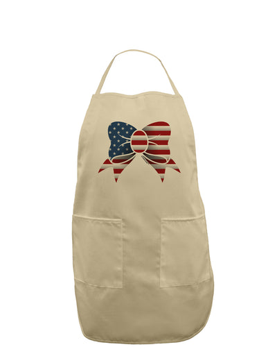 Patriotic Bow Adult Apron-Bib Apron-TooLoud-Stone-One-Size-Davson Sales