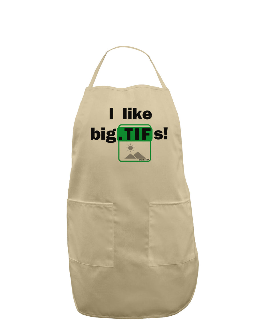 I Like Big Tifs Adult Apron-Bib Apron-TooLoud-White-One-Size-Davson Sales