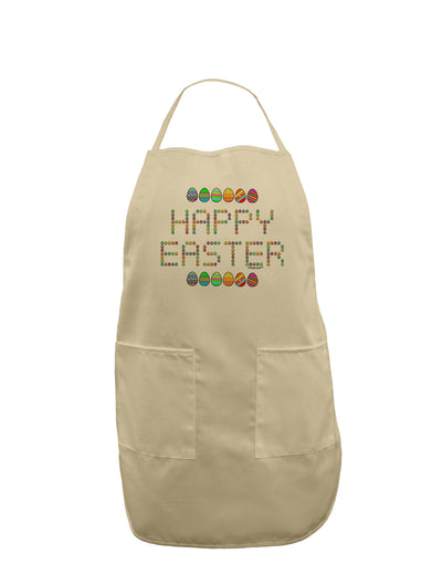 Happy Easter Eggs Adult Apron-Bib Apron-TooLoud-Stone-One-Size-Davson Sales