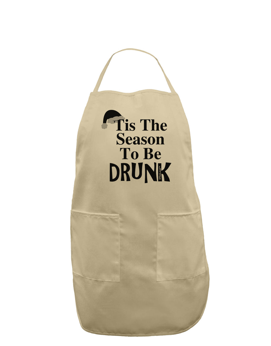 Season To Be Drunk BnW Adult Apron-Bib Apron-TooLoud-White-One-Size-Davson Sales