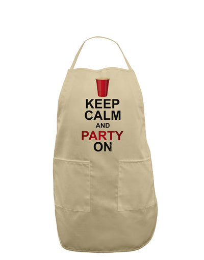 Keep Calm - Party Beer Adult Apron-Bib Apron-TooLoud-Stone-One-Size-Davson Sales