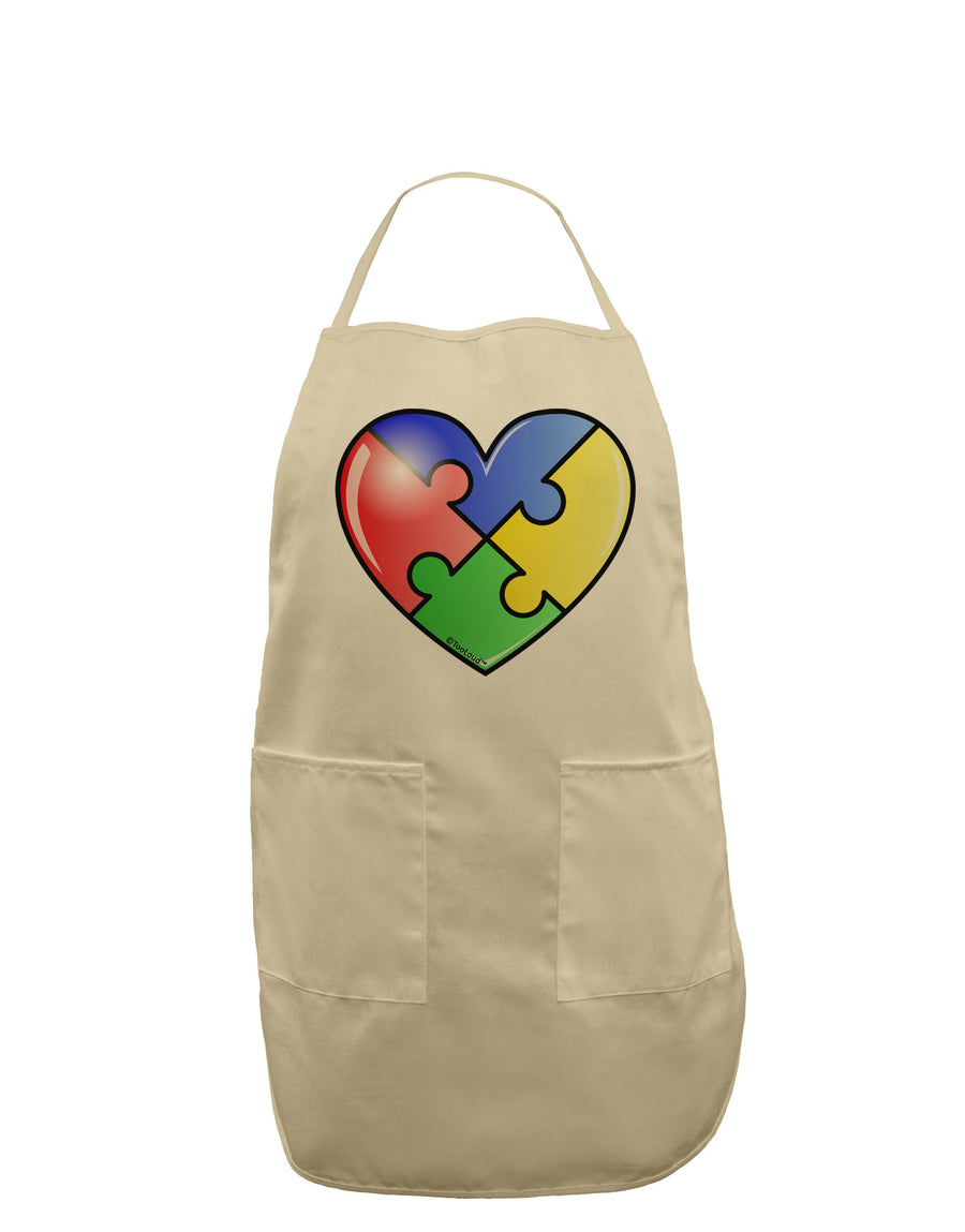 Big Puzzle Heart - Autism Awareness Adult Apron by TooLoud-Bib Apron-TooLoud-White-One-Size-Davson Sales