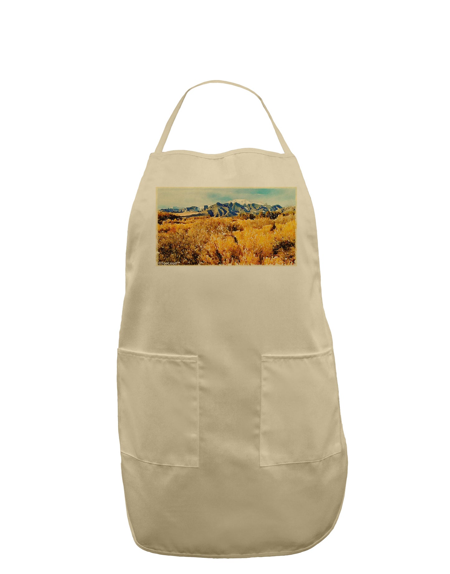 Mountain Forest Park Watercolor Adult Apron-Bib Apron-TooLoud-Stone-One-Size-Davson Sales
