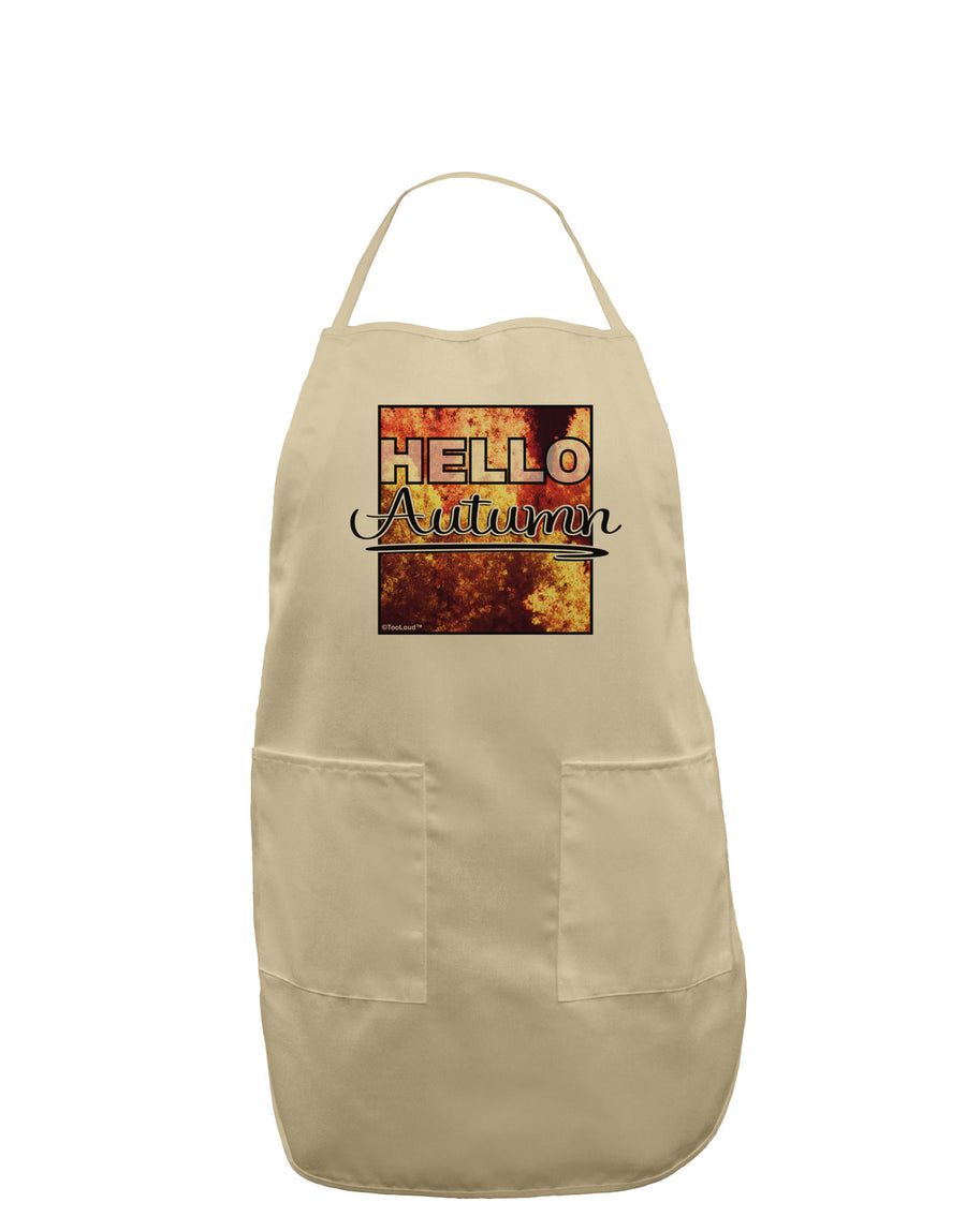 Hello Autumn Adult Apron-Bib Apron-TooLoud-White-One-Size-Davson Sales