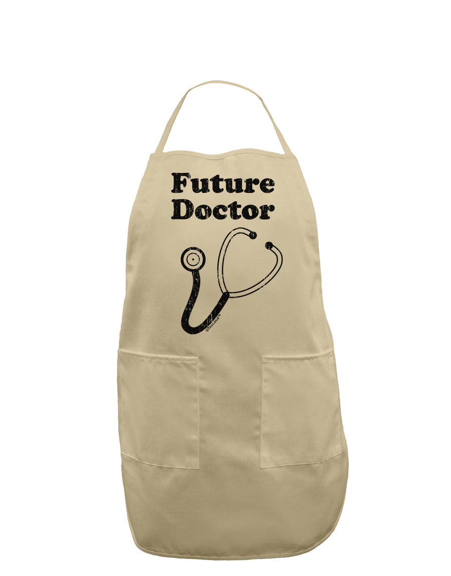 Future Doctor Distressed Adult Apron-Bib Apron-TooLoud-White-One-Size-Davson Sales