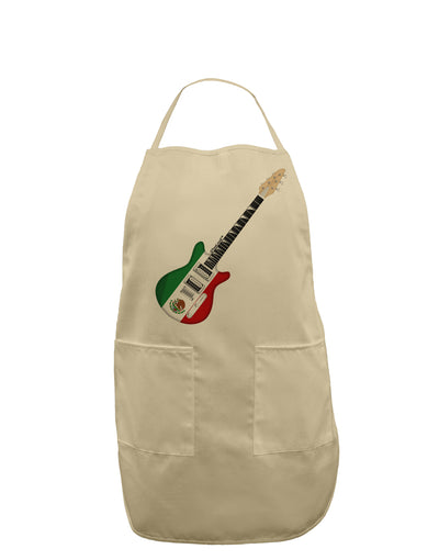 Mexican Flag Guitar Design Adult Apron by TooLoud-Bib Apron-TooLoud-Stone-One-Size-Davson Sales