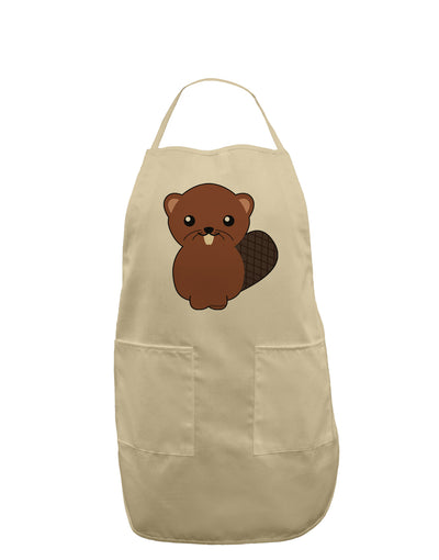 Cute Beaver Adult Apron-Bib Apron-TooLoud-Stone-One-Size-Davson Sales