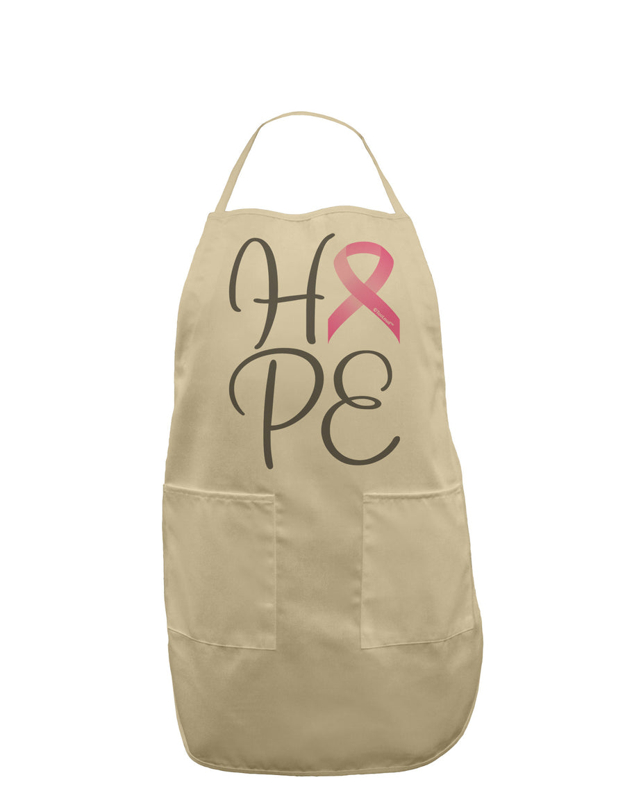 Hope - Breast Cancer Awareness Ribbon Adult Apron-Bib Apron-TooLoud-White-One-Size-Davson Sales