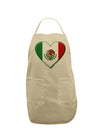 Mexican Flag Heart - Beveled Adult Apron by TooLoud-Bib Apron-TooLoud-Stone-One-Size-Davson Sales