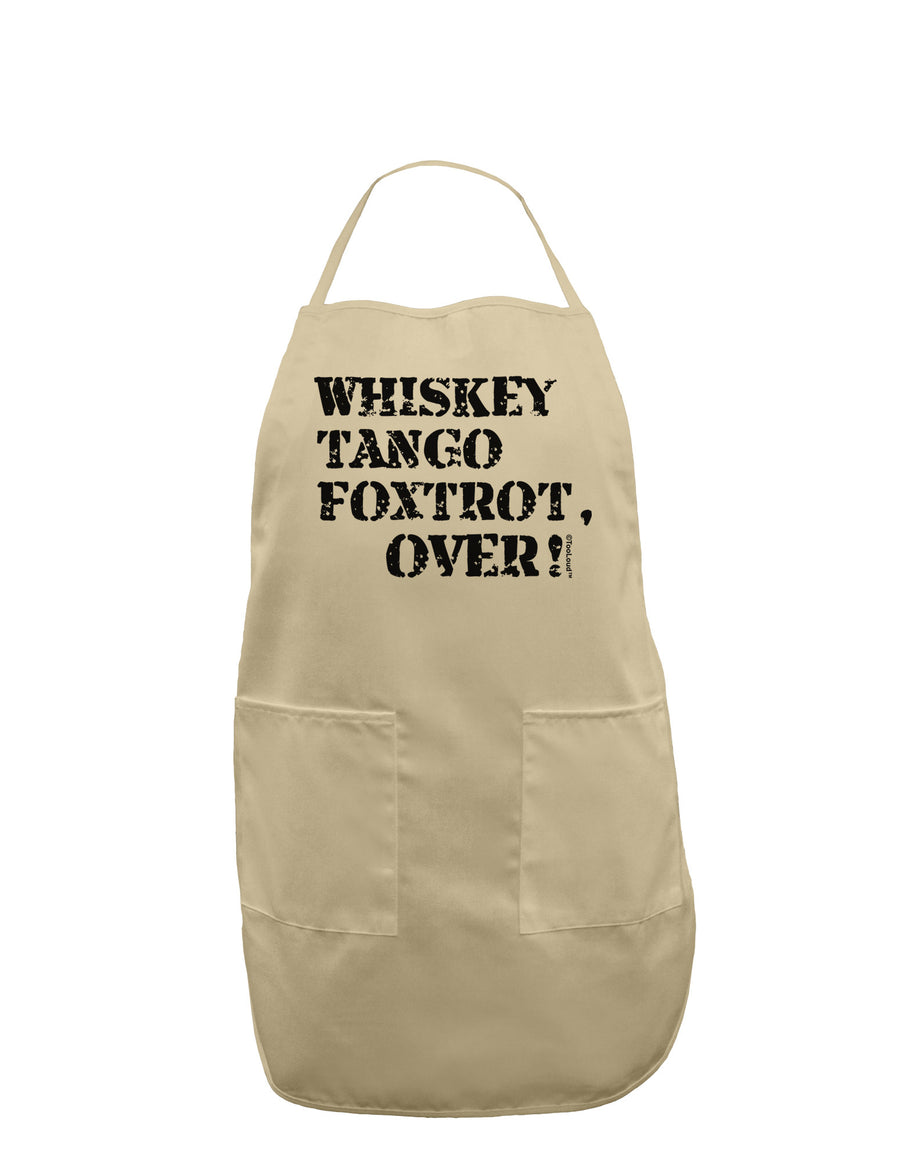 Whiskey Tango Foxtrot WTF Adult Apron-Bib Apron-TooLoud-White-One-Size-Davson Sales