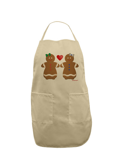 Gingerbread Woman Couple Adult Apron by TooLoud-Bib Apron-TooLoud-Stone-One-Size-Davson Sales