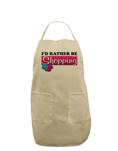 I'd Rather Be Shopping Adult Apron-Bib Apron-TooLoud-Stone-One-Size-Davson Sales