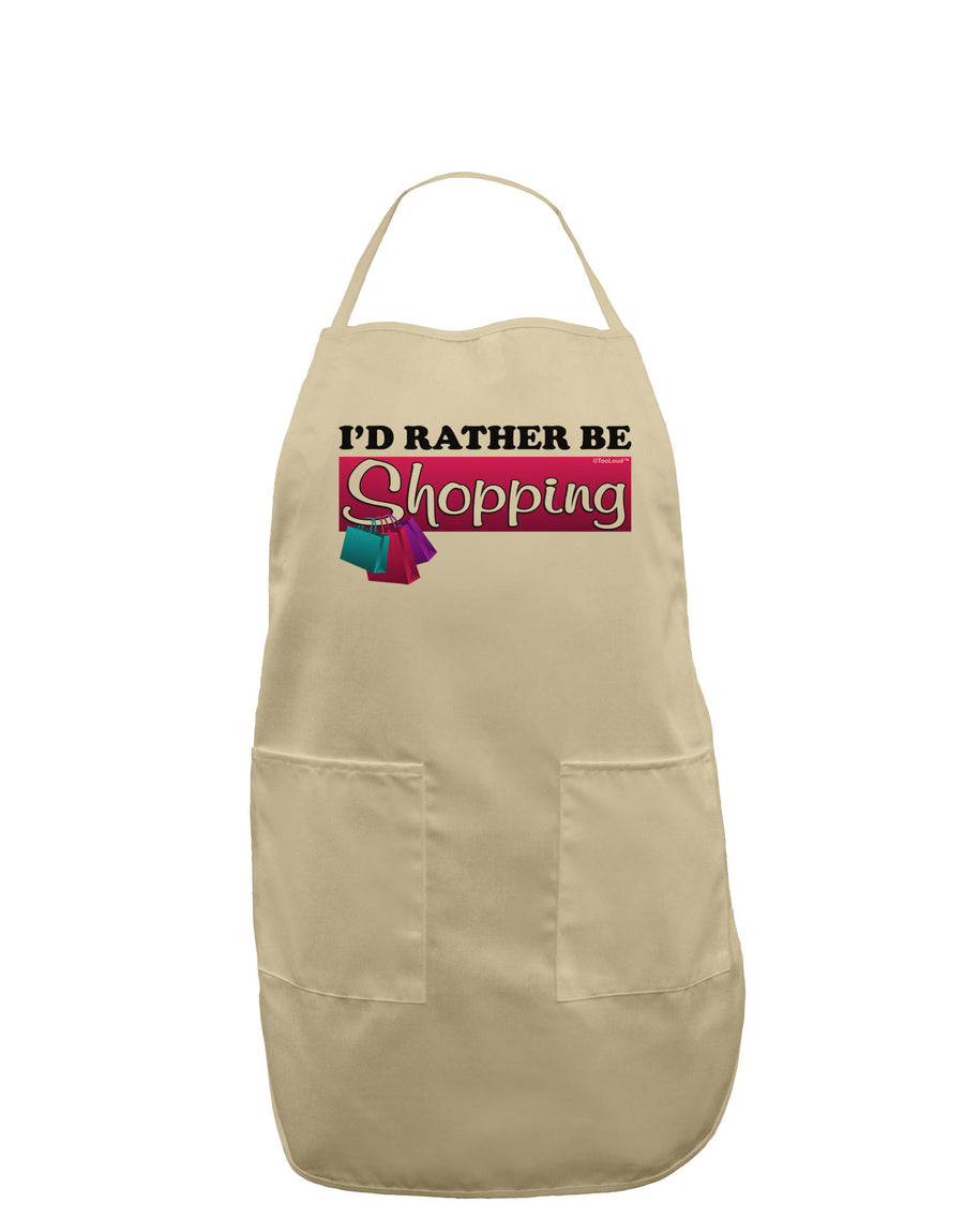 I'd Rather Be Shopping Adult Apron-Bib Apron-TooLoud-White-One-Size-Davson Sales