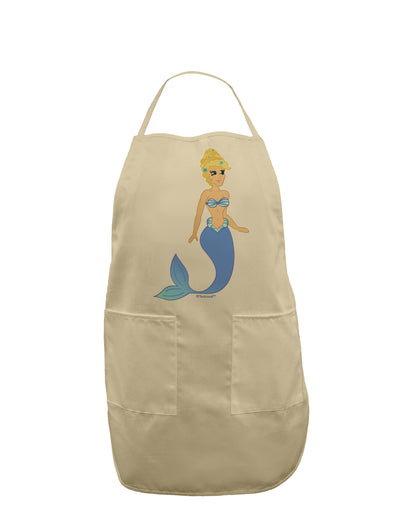 Mermaid Design - Blue Adult Apron-Bib Apron-TooLoud-Stone-One-Size-Davson Sales