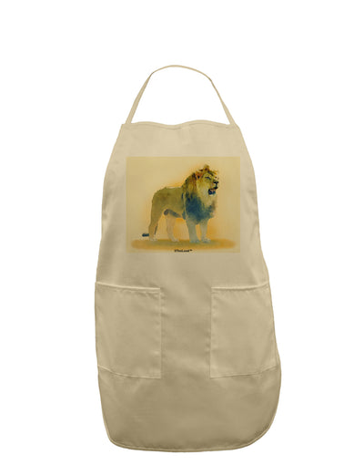 Lion Watercolor 1 Adult Apron-Bib Apron-TooLoud-Stone-One-Size-Davson Sales