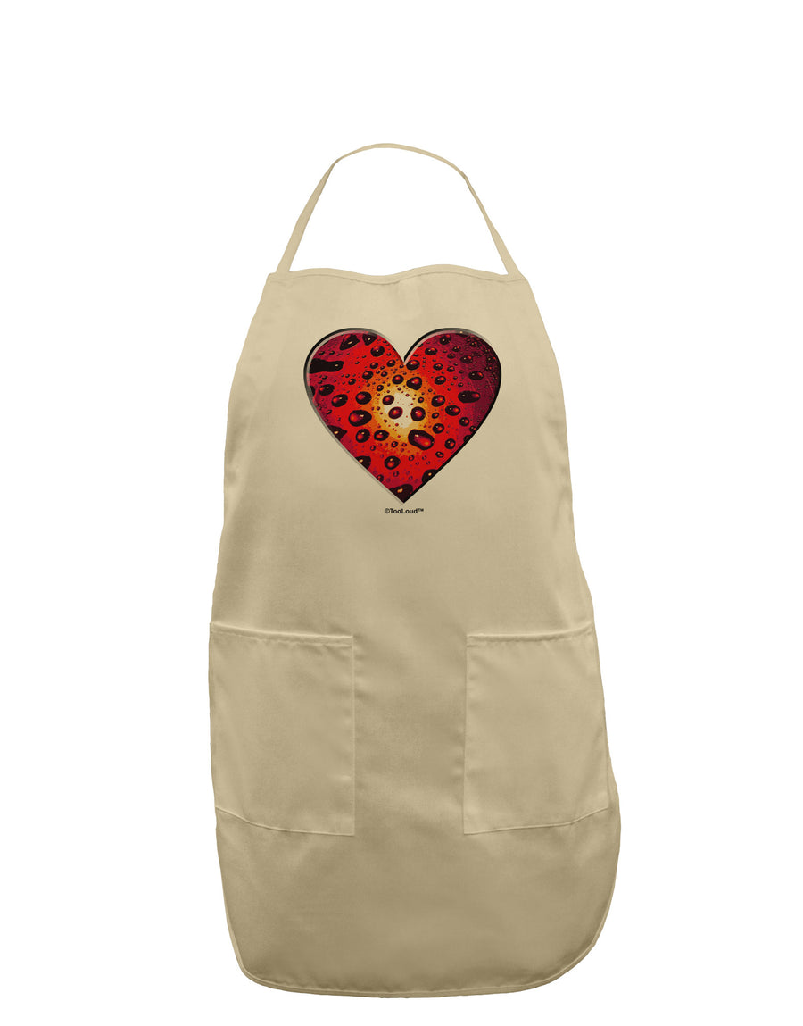 Water Droplet Heart Red Adult Apron by TooLoud-Bib Apron-TooLoud-White-One-Size-Davson Sales