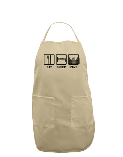 Eat Sleep Rave Adult Apron by TooLoud-Bib Apron-TooLoud-Stone-One-Size-Davson Sales