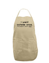 I Went Outside Once Text Adult Apron-Bib Apron-TooLoud-Stone-One-Size-Davson Sales