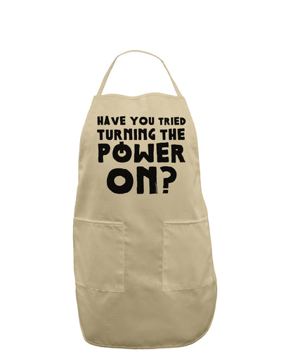 Turning the Power On Adult Apron-Bib Apron-TooLoud-Stone-One-Size-Davson Sales