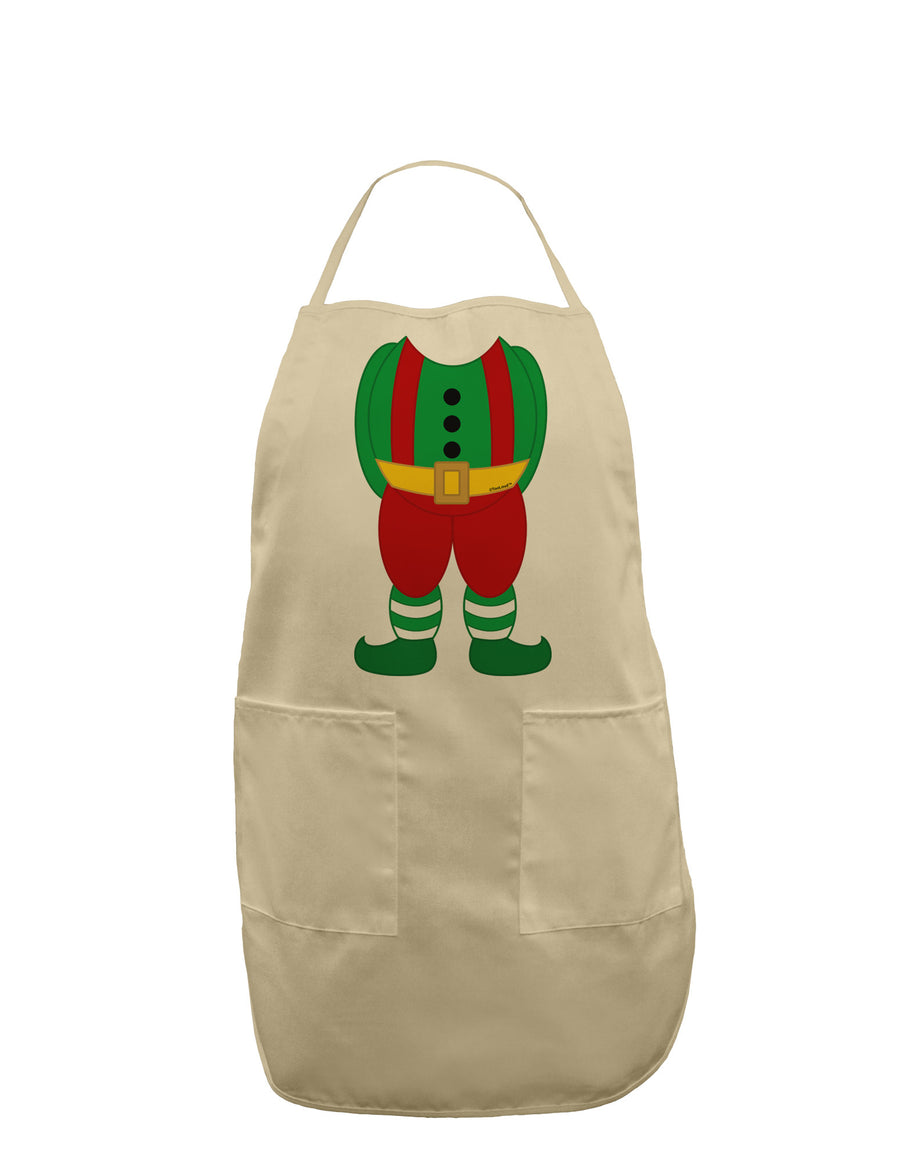 Christmas Elf Boy Character Body Adult Apron-Bib Apron-TooLoud-White-One-Size-Davson Sales