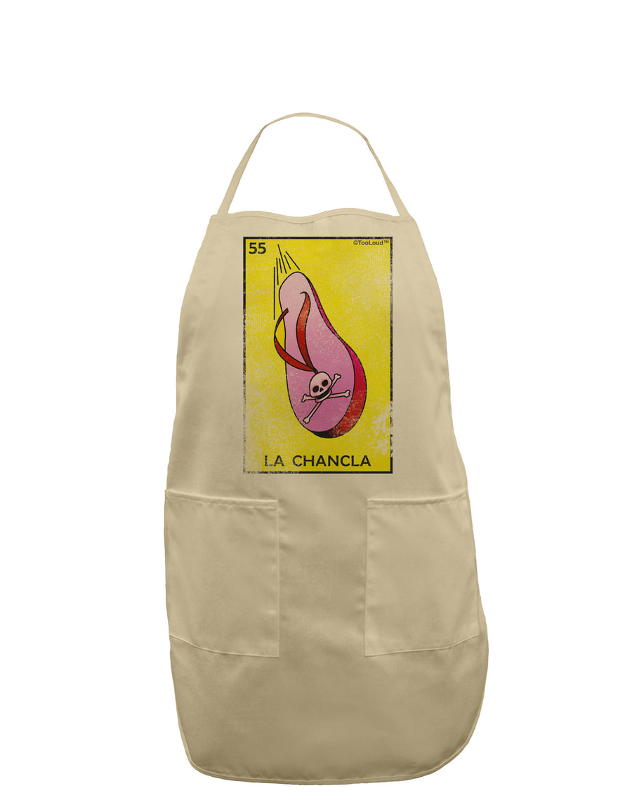 La Chancla Loteria Distressed Adult Apron by-Bib Apron-TooLoud-White-One-Size-Davson Sales