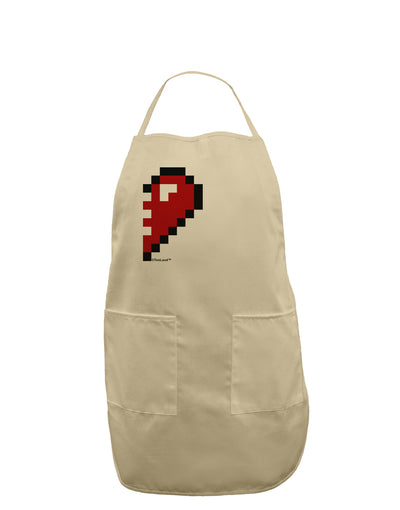 Couples Pixel Heart Design - Right Adult Apron by TooLoud-Bib Apron-TooLoud-Stone-One-Size-Davson Sales