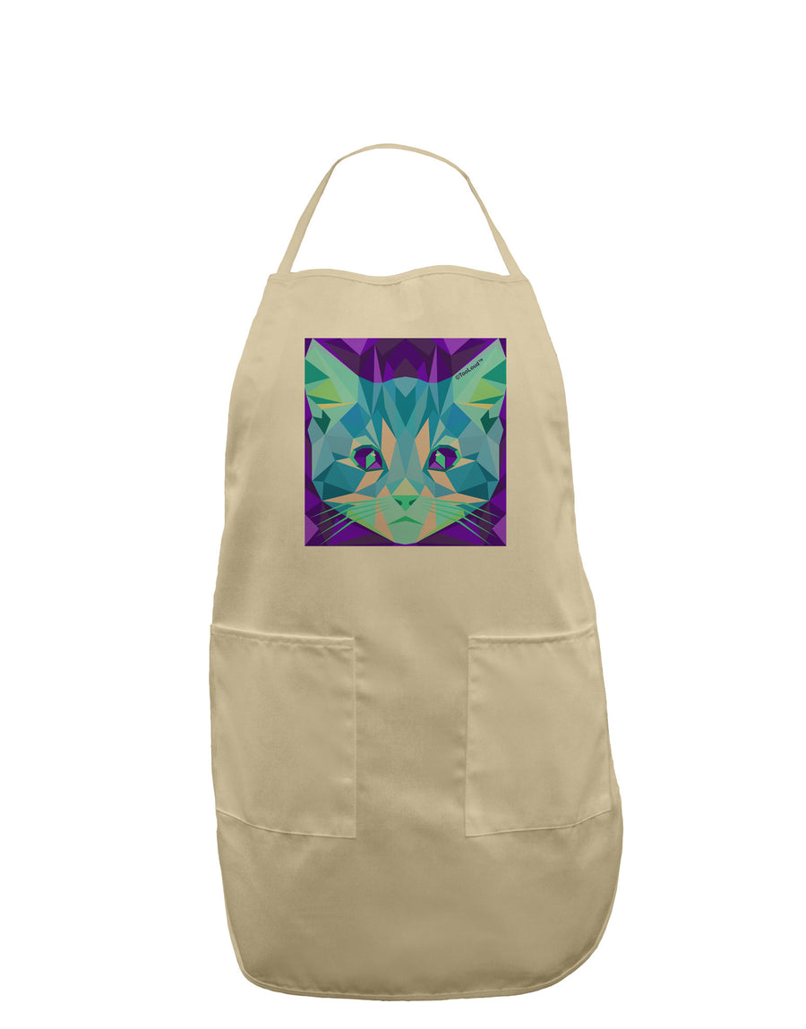 Geometric Kitty Inverted Adult Apron-Bib Apron-TooLoud-White-One-Size-Davson Sales