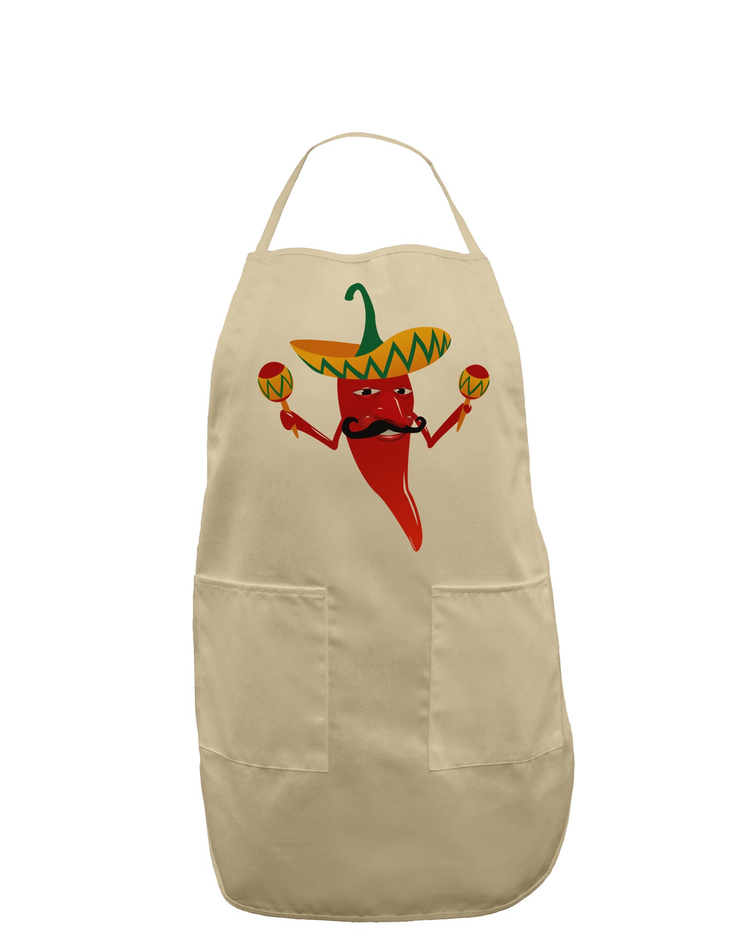 Red Hot Mexican Chili Pepper Adult Apron-Bib Apron-TooLoud-Stone-One-Size-Davson Sales