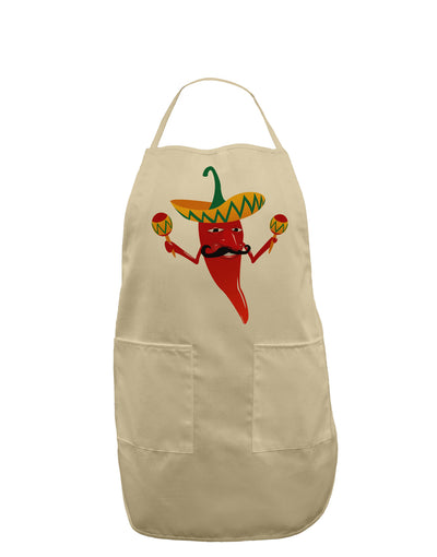 Red Hot Mexican Chili Pepper Adult Apron-Bib Apron-TooLoud-Stone-One-Size-Davson Sales