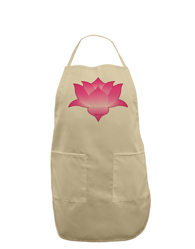 Lotus Flower Design Gradient Adult Apron by TooLoud-Bib Apron-TooLoud-Stone-One-Size-Davson Sales