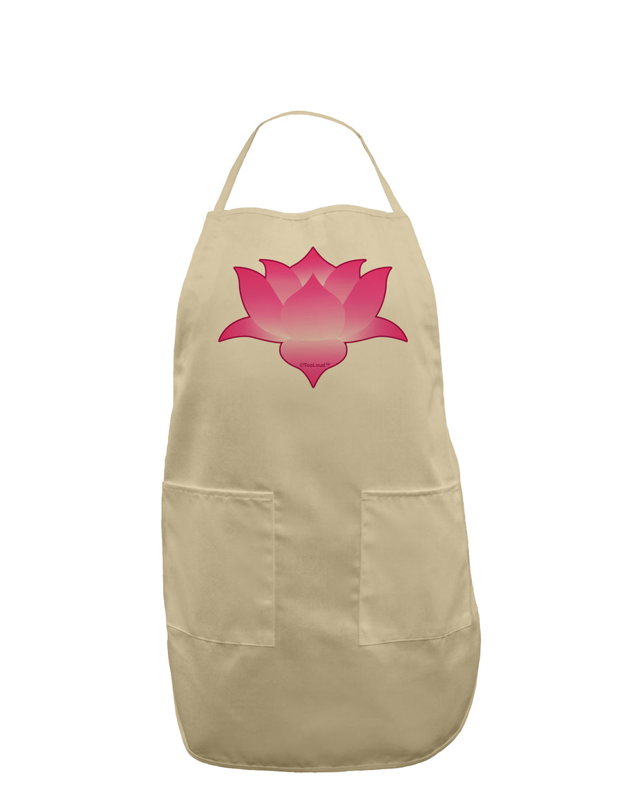 Lotus Flower Design Gradient Adult Apron by TooLoud-Bib Apron-TooLoud-White-One-Size-Davson Sales