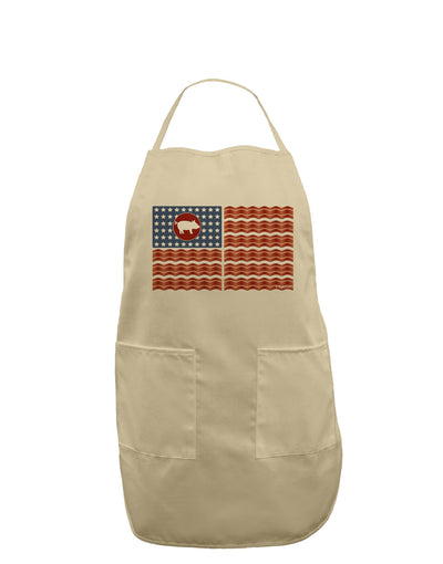 American Bacon Flag Adult Apron-Bib Apron-TooLoud-Stone-One-Size-Davson Sales