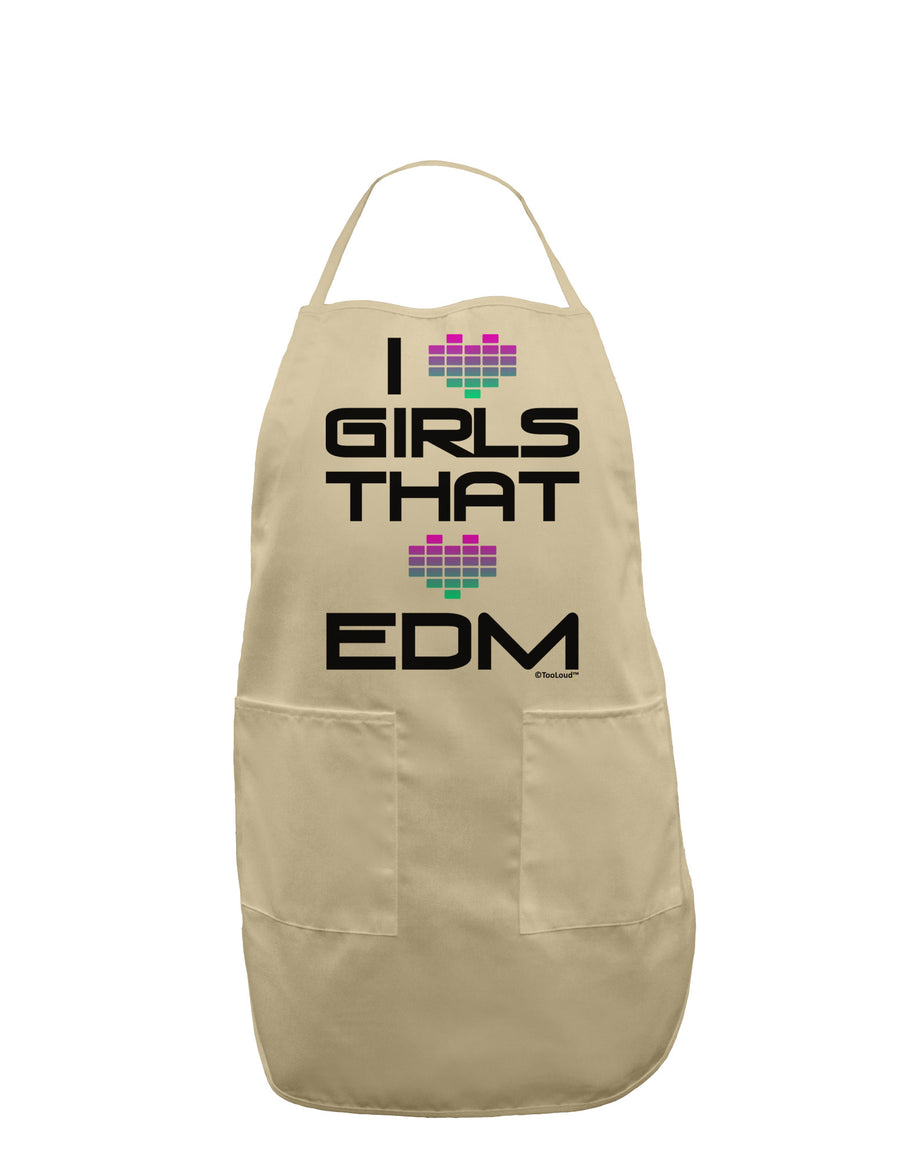 I Heart Girls That Heart EDM Adult Apron-Bib Apron-TooLoud-White-One-Size-Davson Sales