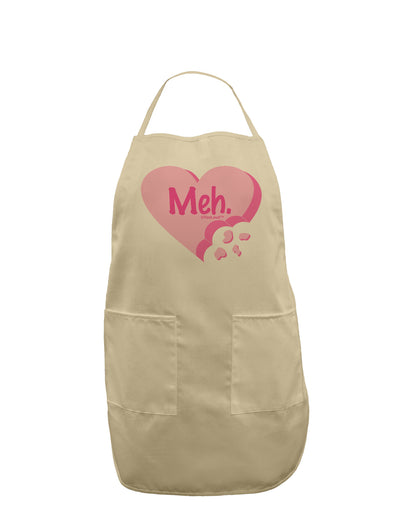 Meh Candy Heart - Valentines Day Adult Apron by TooLoud-Bib Apron-TooLoud-Stone-One-Size-Davson Sales