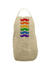 Colorful Rainbow Mustaches Adult Apron-Bib Apron-TooLoud-Stone-One-Size-Davson Sales