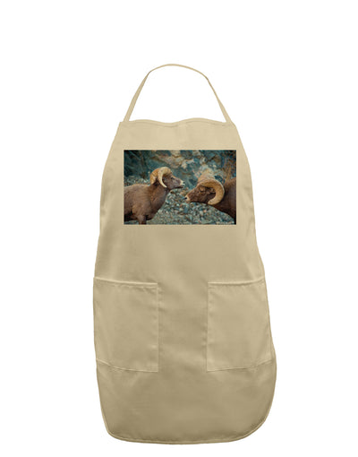 Two Bighorn Rams Adult Apron-Bib Apron-TooLoud-Stone-One-Size-Davson Sales