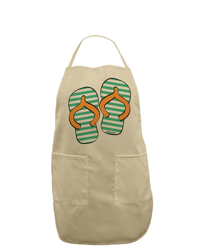 Striped Flip Flops - Teal and Orange Adult Apron-Bib Apron-TooLoud-Stone-One-Size-Davson Sales