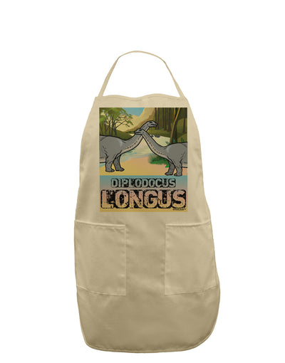 Diplodocus Longus - With Name Adult Apron-Bib Apron-TooLoud-Stone-One-Size-Davson Sales