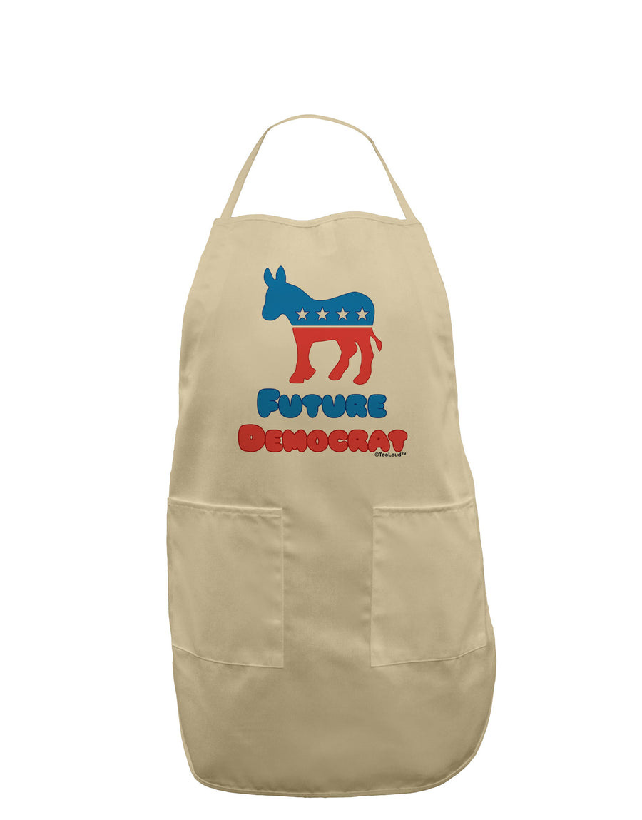 Future Democrat Adult Apron-Bib Apron-TooLoud-White-One-Size-Davson Sales