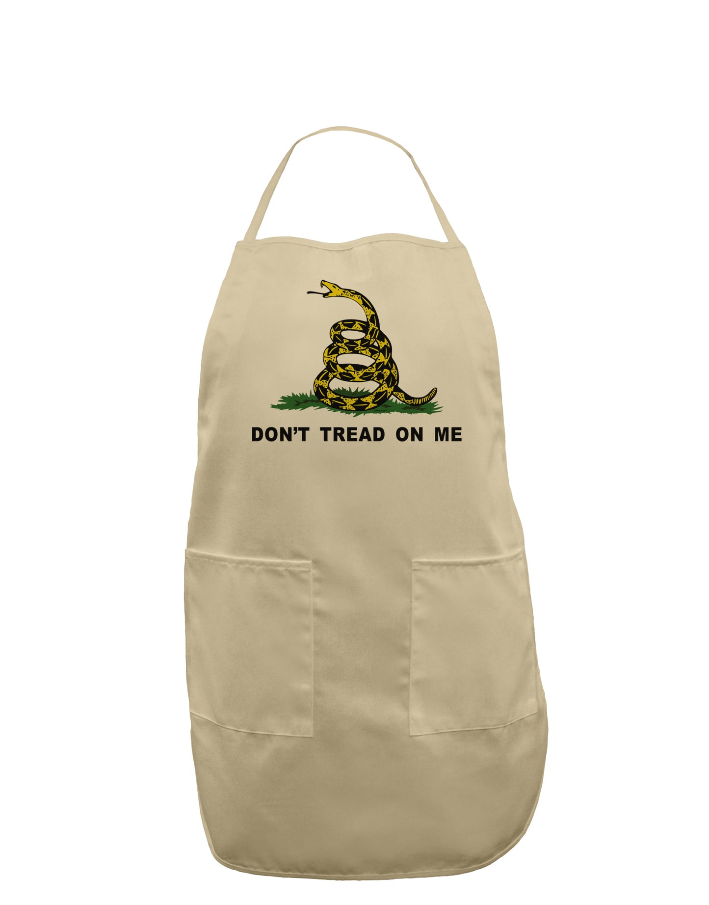 Don't Tread On Me Gadsden Flag Rattlesnake Adult Apron-Bib Apron-TooLoud-Stone-One-Size-Davson Sales