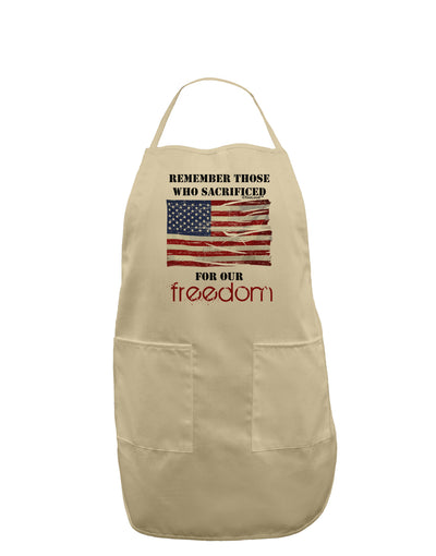 Remember - Veterans Adult Apron-Bib Apron-TooLoud-Stone-One-Size-Davson Sales