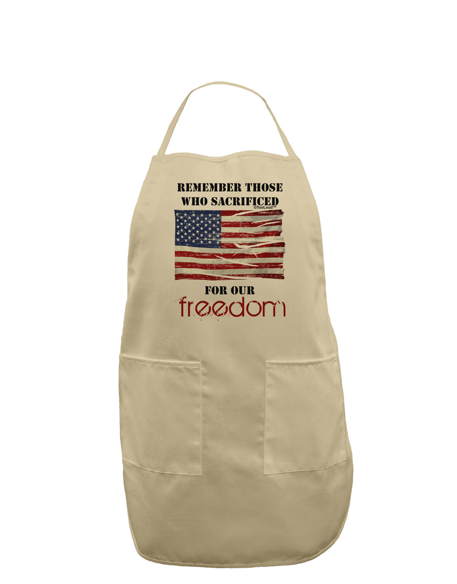 Remember - Veterans Adult Apron-Bib Apron-TooLoud-White-One-Size-Davson Sales