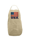 USA Flag Adult Apron by TooLoud-Bib Apron-TooLoud-Stone-One-Size-Davson Sales