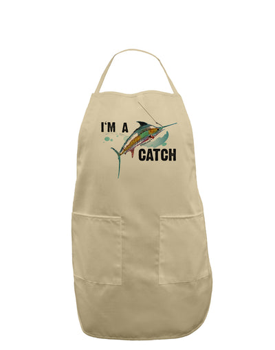 I'm A Catch Swordfish Adult Apron-Bib Apron-TooLoud-Stone-One-Size-Davson Sales