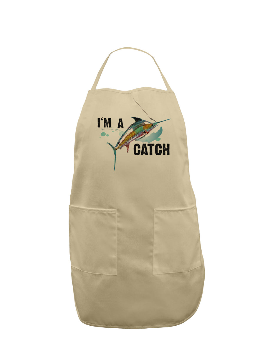 I'm A Catch Swordfish Adult Apron-Bib Apron-TooLoud-White-One-Size-Davson Sales